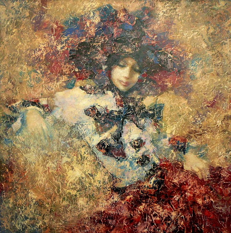 На магнетическом сеансе. Антон Павлович Чехов и художник Владимир Рябчиков Живопись