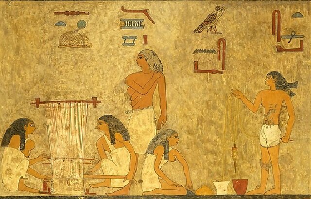 Фреска, Средний Египет, XII династия,1897–1878 до н.э. 