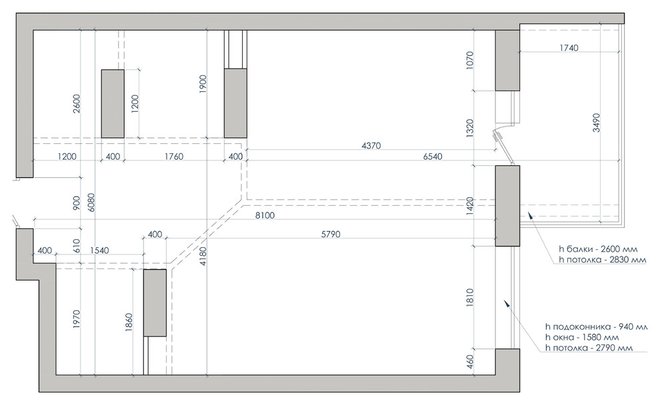 Из «однушки» — «двушка» с двумя гардеробными Из «однушки» — «двушка» с двумя гардеробными идеи для дома,интерьер и дизайн,перепланировка