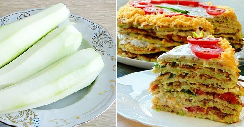 кабачковый торт с помидорами