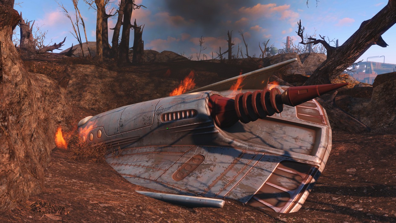 Fallout 4 упал корабль пришельцев фото 7