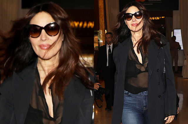 Элегантность всегда и везде: Моника Беллуччи на прогулке в Каннах