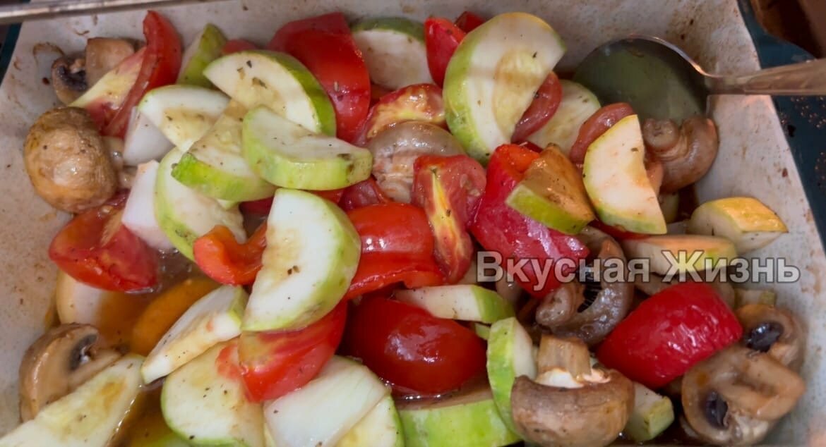Вкусные запечёные овощи в маринаде: нарезал - и отправил в духовку Закуски,овощные блюда