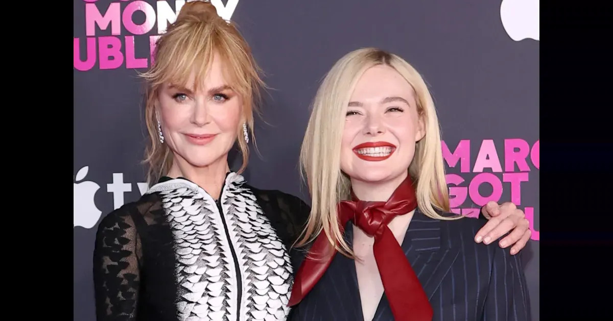 Николь Кидман в прозрачной юбке и Эль Фаннинг в "мужском" костюме посетили премьеру сериала в Нью-Йорке