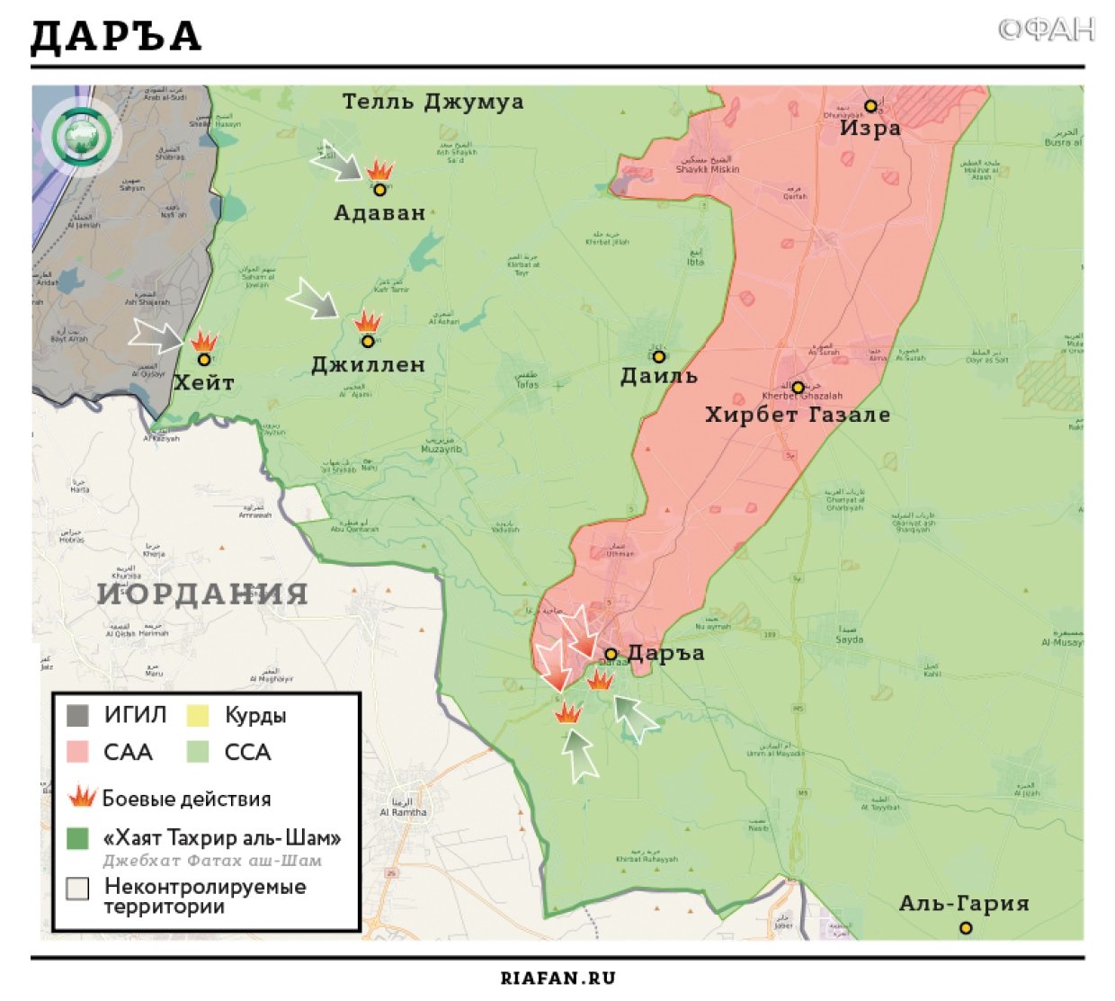 Сирия итоги за сутки на 30 ноября 06.00: 32 террориста ИГ уничтожено в Даръа, 20 мирных жителей Дейр-эз-Зора пострадало на минном поле ИГ