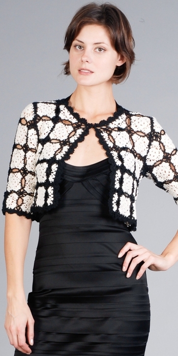 Элегантный жакет из мотивов Элегантный жакет из мотивов вязание