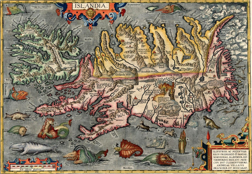 Старинная карта Исландии