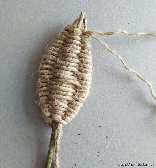 Декоративные листики из веточек и шпагата Декоративные листики из веточек и шпагата Декоративные листики из веточек и шпагата