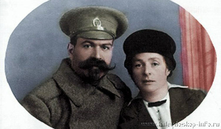 Яков Юровский со своей женой. 1916 год
