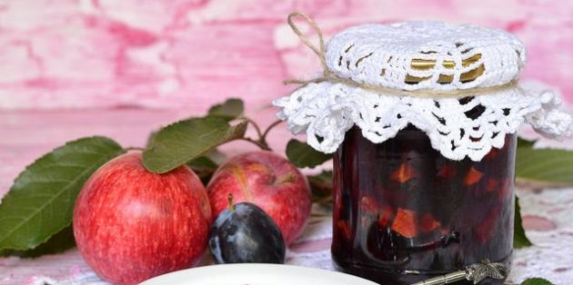 Варенье из яблок и слив Варенье из яблок и слив