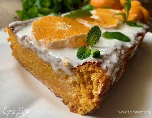 Пирог «Мандариновое безумие» десерты,кулинария,сладкая выпечка