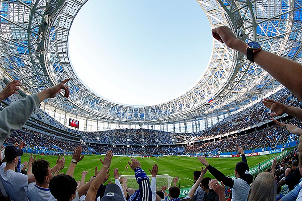 Футбол 2018 стадион. Арена Нижний Новгород.