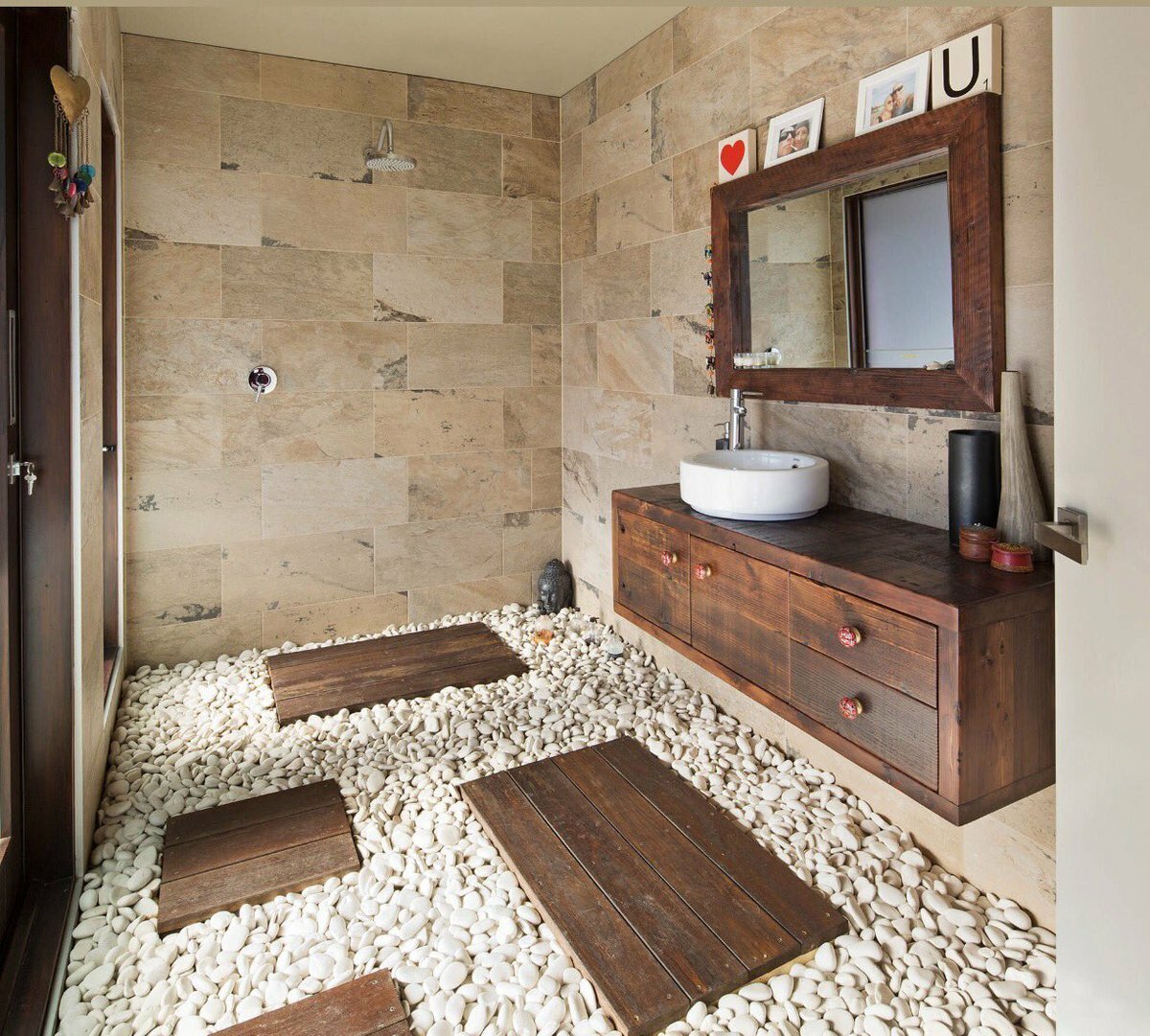 ванная комната дизайн камень