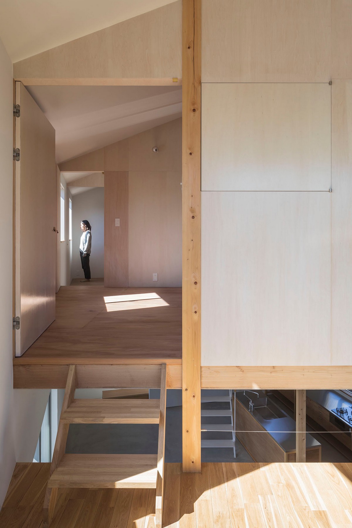 Деревянный дом для семьи из четырёх человек в Японии