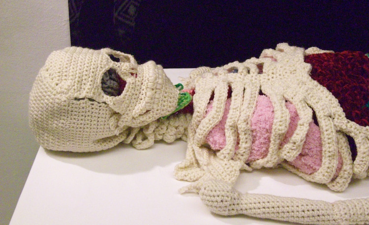 Очумелые ручки: канадская мастерица связала точную анатомическую модель человеческого скелета вязание,креатив,рукоделие
