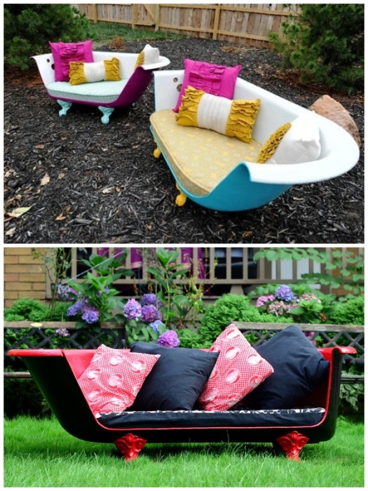 Дачная мебель своими руками из подручных материалов и бросовых вещей интерьер