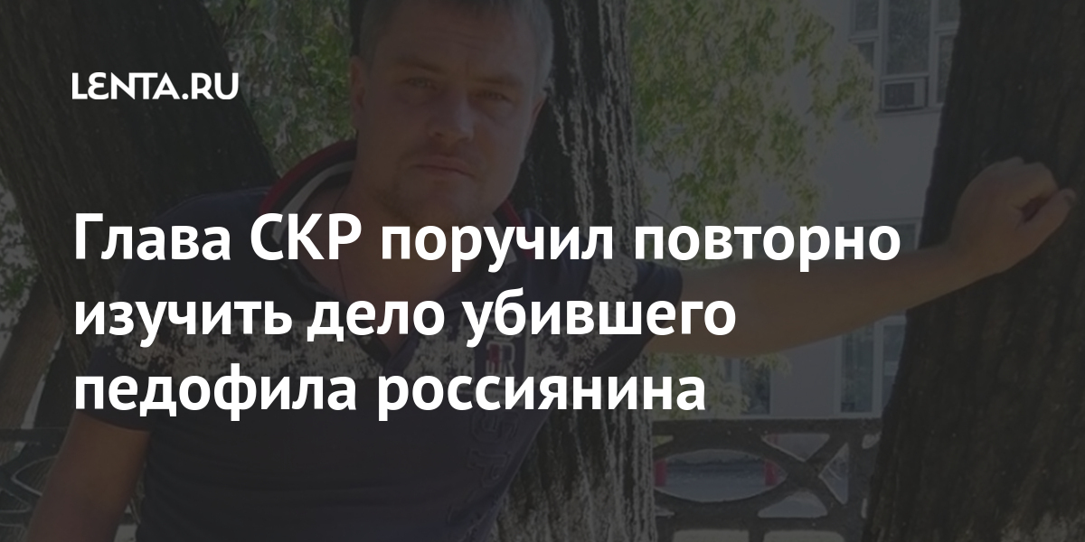 Глава СКР поручил повторно изучить дело убившего педофила россиянина Силовые структуры