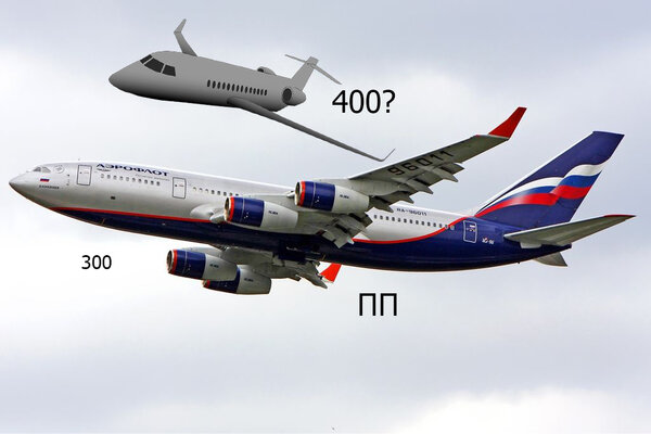 Поскольку изображений 400 нет, приходится лишь думать, как выглядел бы самолет.