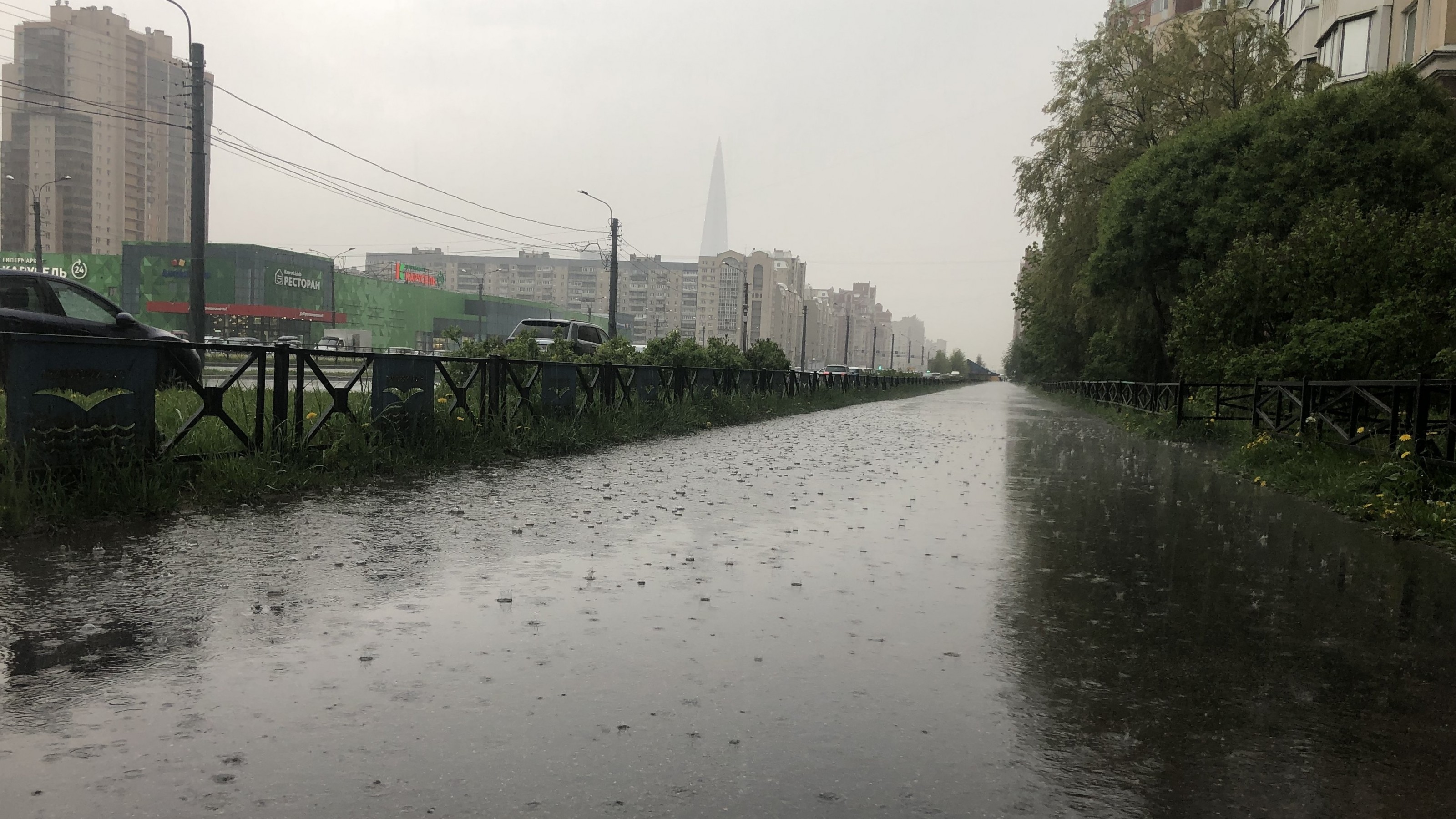 В каком районе дождь