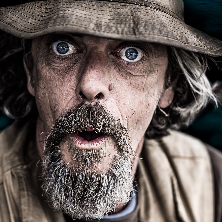 Портреты бездомных от фотографа Педро Оливьера