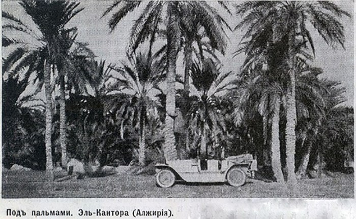 «Руссо-Балт» Нагеля на фоне алжирских пальм. | Фото: imperialmodels.ru.