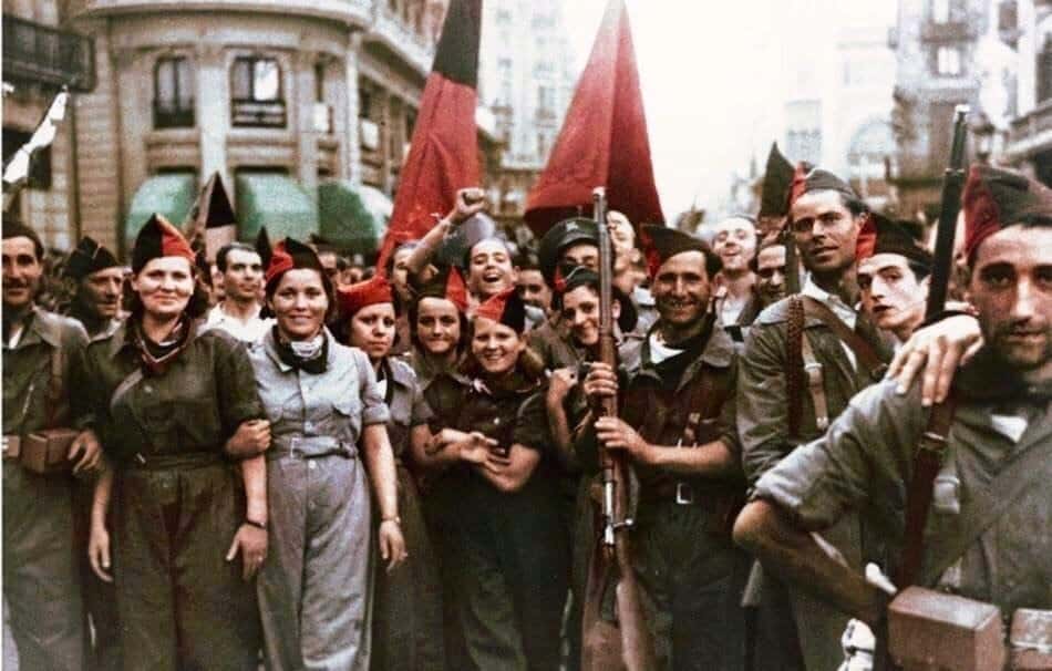 анархисты, Испания, флаги