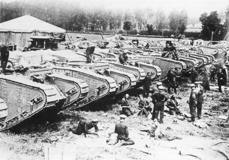 Организация и тактика танковых войск Великой войны оружие,танки