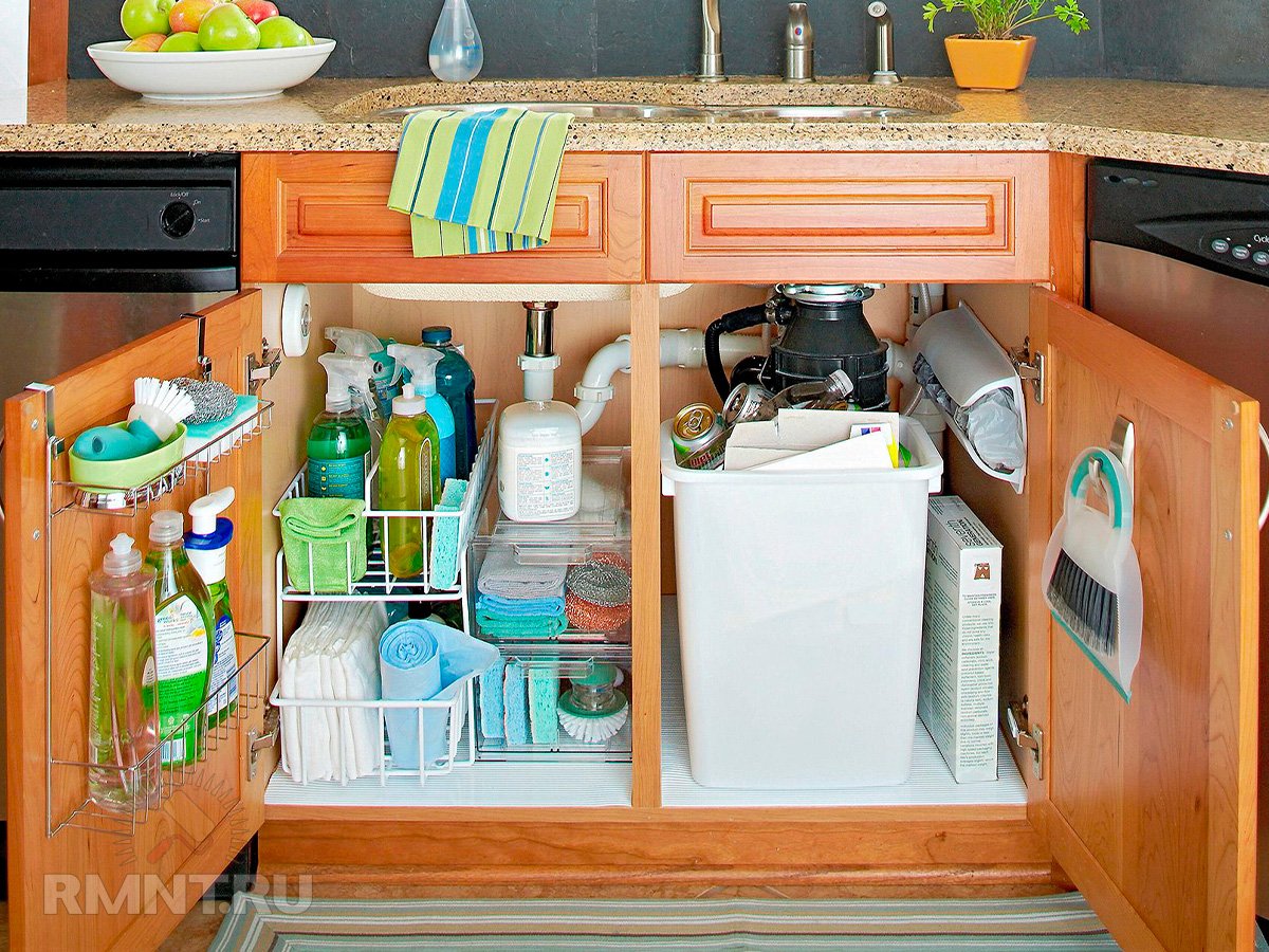 Что нельзя хранить под кухонной мойкой идеи для дома,организация пространства