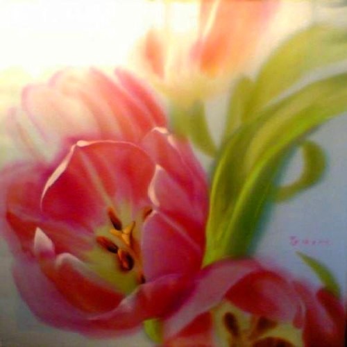 Роскошные цветы от Елены Тернер! Рисунки на шёлке!