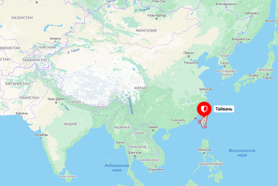Почему Тайвань официально считает 170 000 км2 земель России – своей территорией