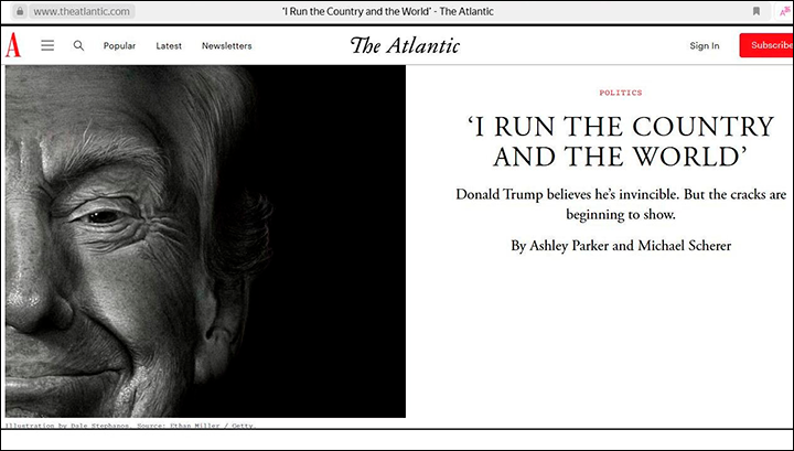 узнаем ли мы на этом фото Дональда Трампа? Скриншот: интернет-сайт theatlantic.com