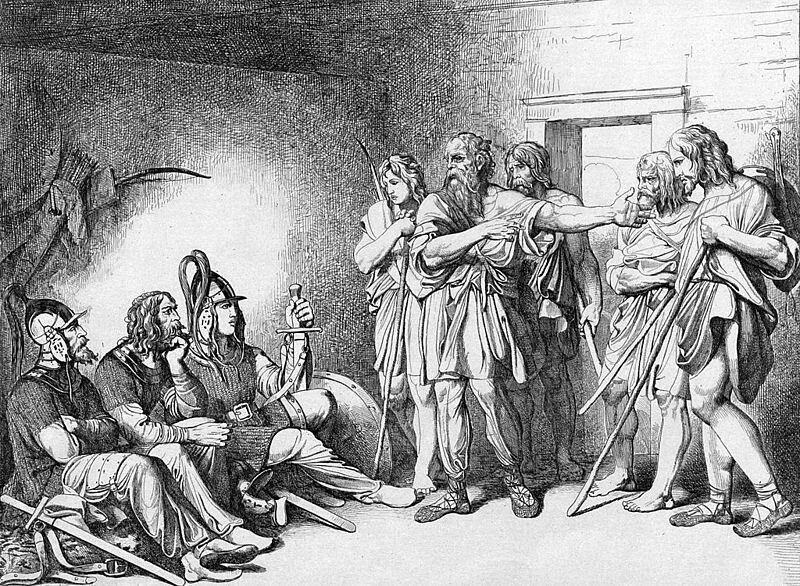 Призвание варягов. художник Ф. А. Бруни, 1839 год