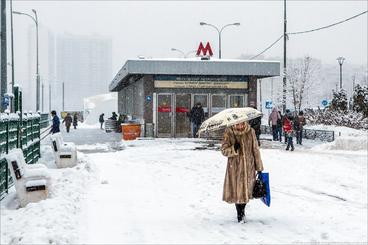 Прогулка по Москве после снегопада пейзажи