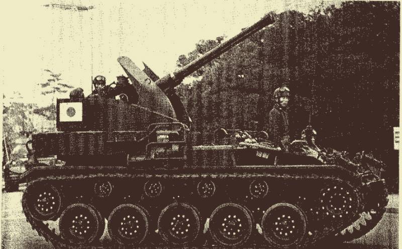 Японские послевоенные зенитные пулемётные и артиллерийские установки оружие