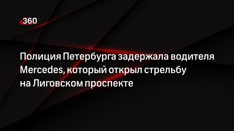 Полиция Петербурга задержала водителя Mercedes, который открыл стрельбу на Лиговском проспекте