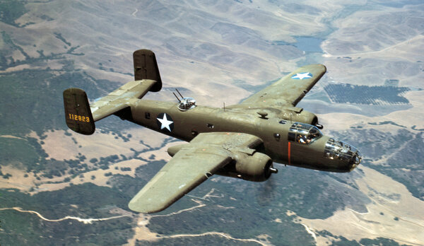 Средний бомбардировщик North American B-25 Mitchell ВВС США. Фото: United States Library of Congress
