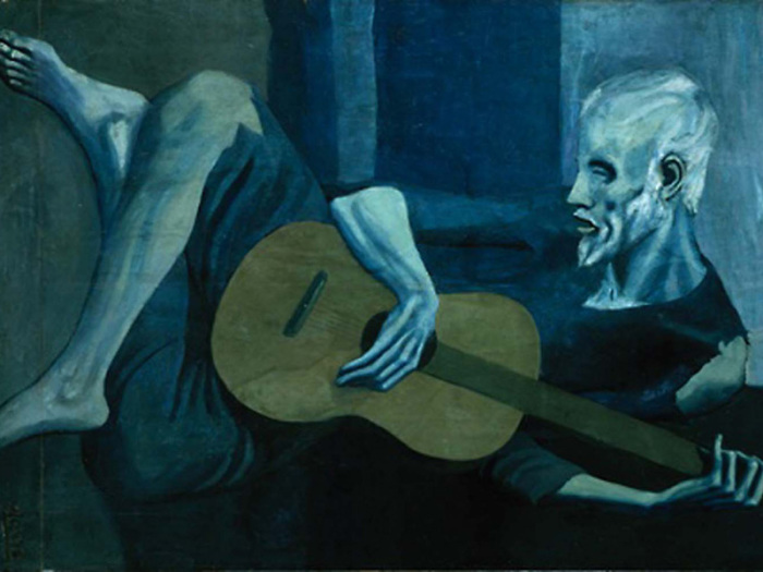 Старый гитарист. Пабло Пикассо.