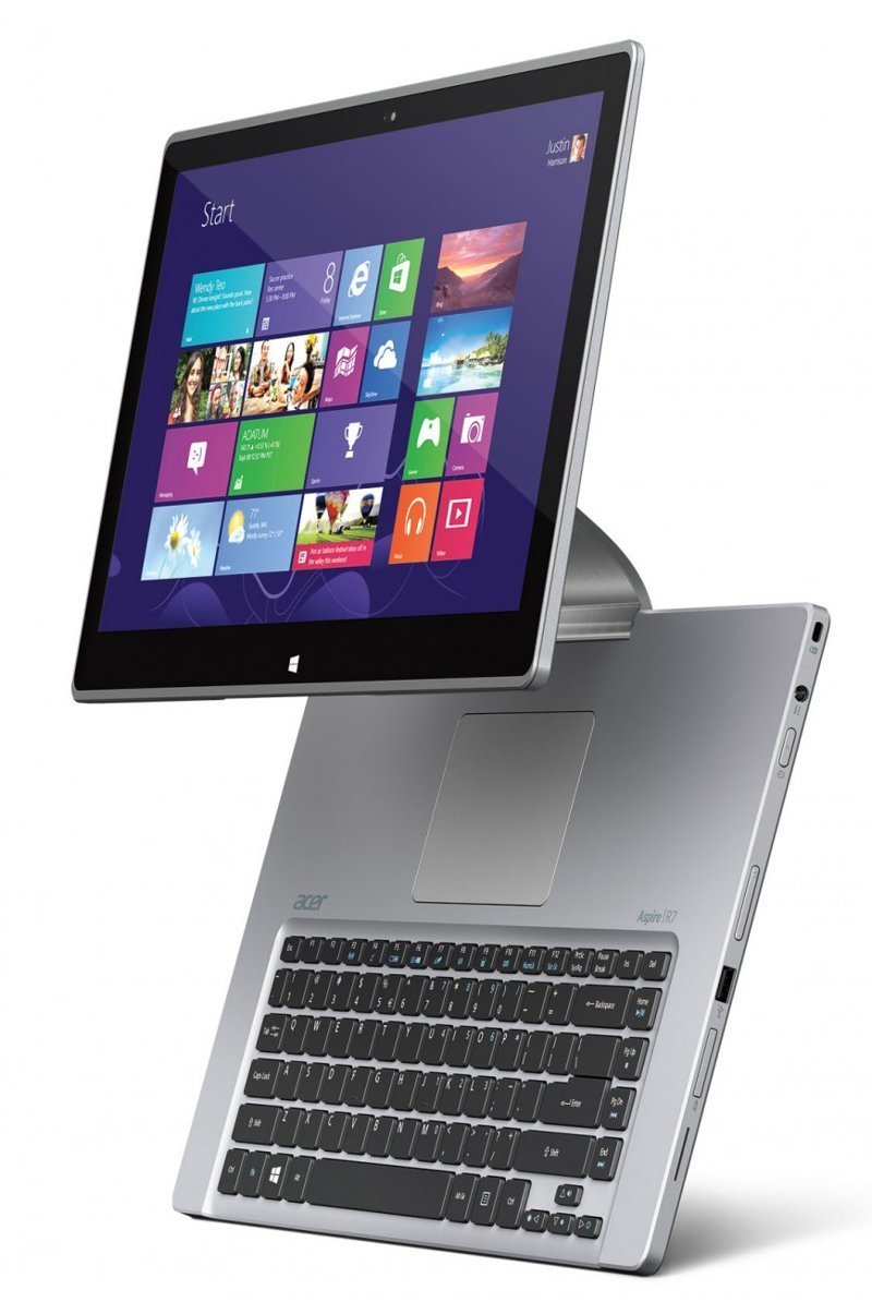 Acer Aspire R7 с храброй заявкой на замену тачпада сенсорным экраном компьютер, необычные ноутбуки, ноутбук