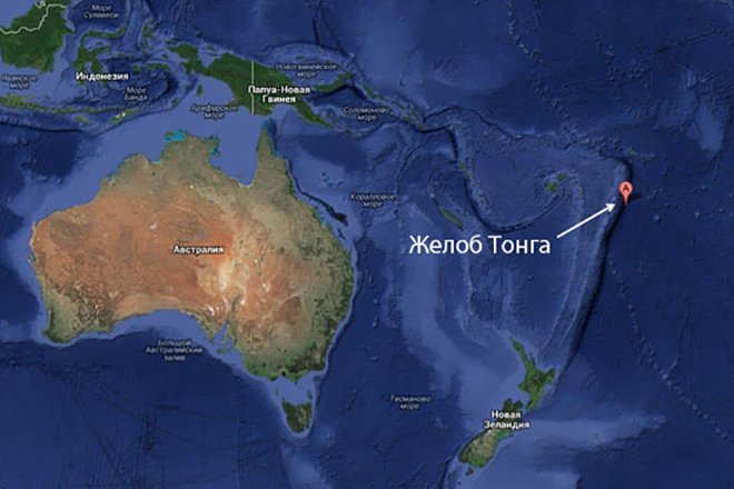 Жёлоб Тонга — самая глубока впадина в Южном полушарии и вторая по глубине на Земле батискаф, впадины, загадки, земля, интересное, океан, факты