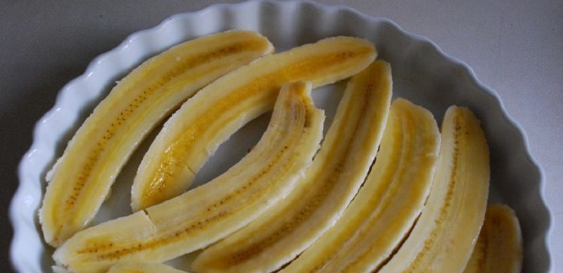 бананы в духовке с творогом