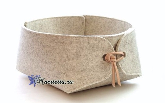 Корзинка из войлока, которую не нужно шить Корзинка из войлока, которую не нужно шить очумелые ручки