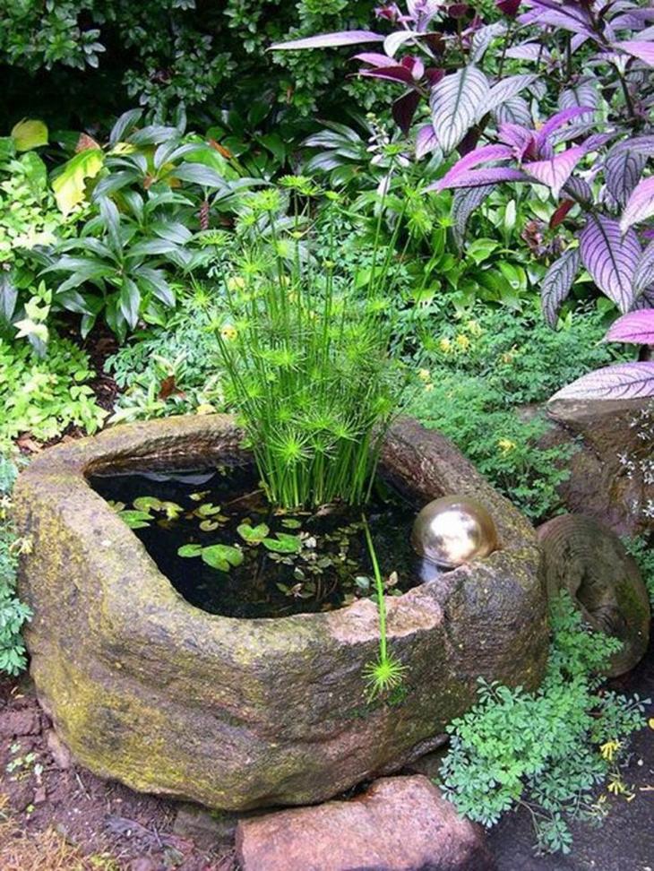 Удивительные идеи мини-пруда для небольшого сада или террасы зеленью, водяными, лилиями, камнями, растениями, травами, пруда, вазон, сделать, контейнер, использовать, водными, запоминающаяся, галькой, немного, вазона, качестве, украшение, зелени, можете