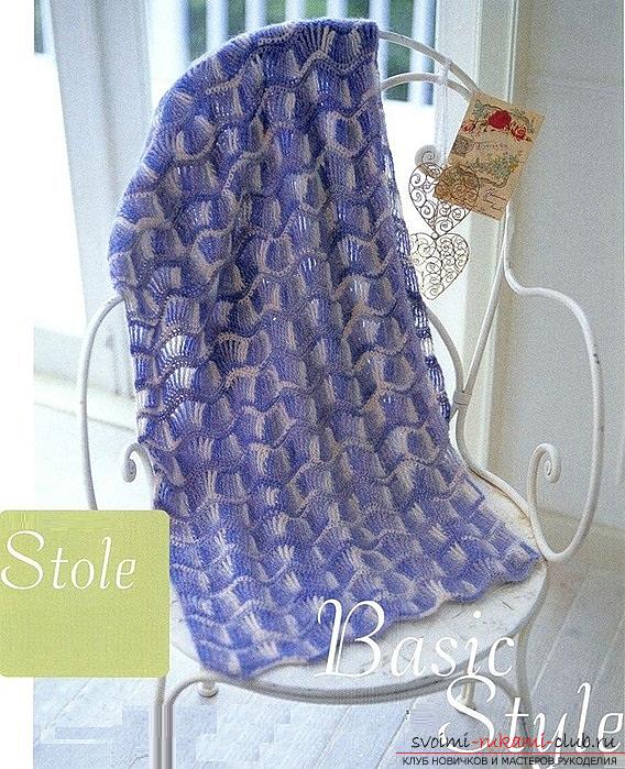Схемы и подробное описание вязания шарфов спицами и крючком, фото готовых изделий, рекомендации и советы по выполнению различных шарфов, араны, пышные столбики и многие другие узоры для шарфов. Фото №5