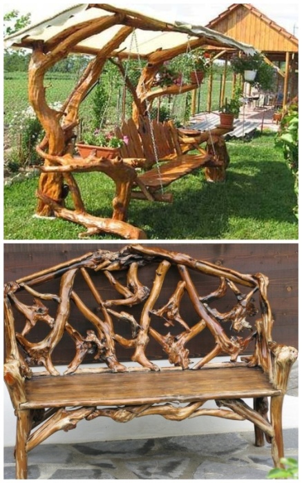 Дачная мебель своими руками из подручных материалов и бросовых вещей интерьер