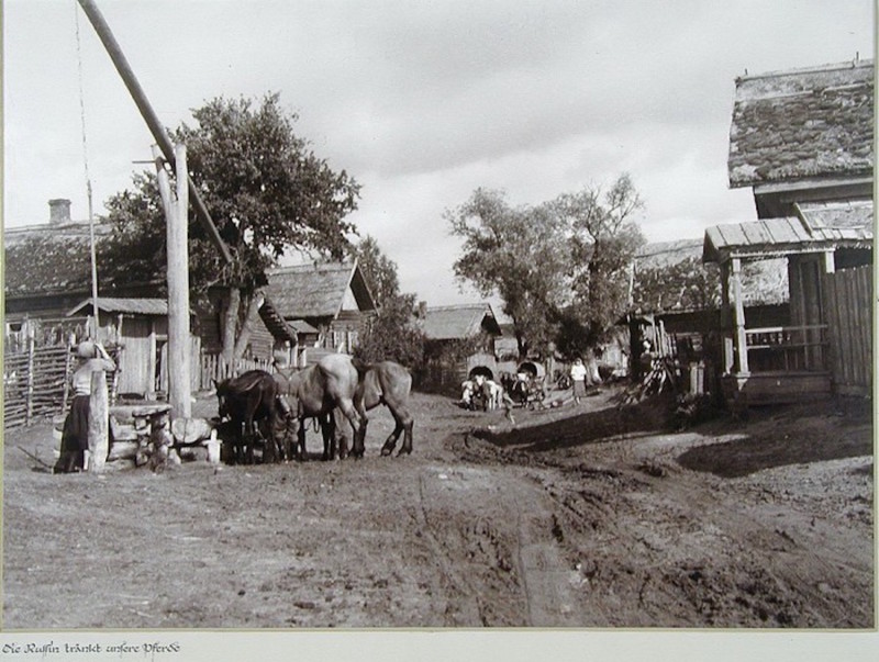 Немецкие фотографии русской деревни 1942-1943 гг. Фотограф Асимус Реммер война, классики фотографии, россия