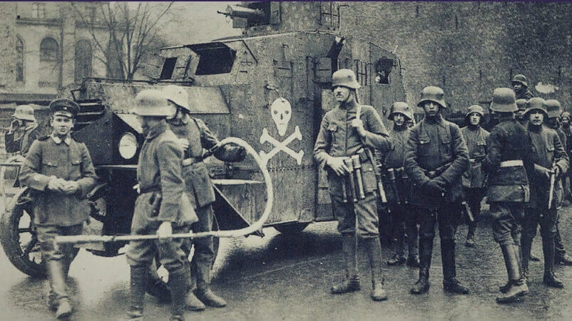 Обозлённые немецкие солдаты составили костяк белых фрайкоров, которые утопили красный переворот в Германии в крови