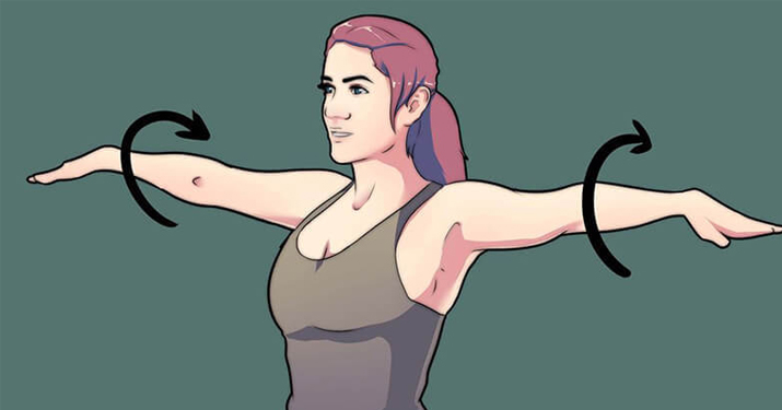 Круговые махи руками: это упражнение нужно делать каждый день здоровье,упражнения