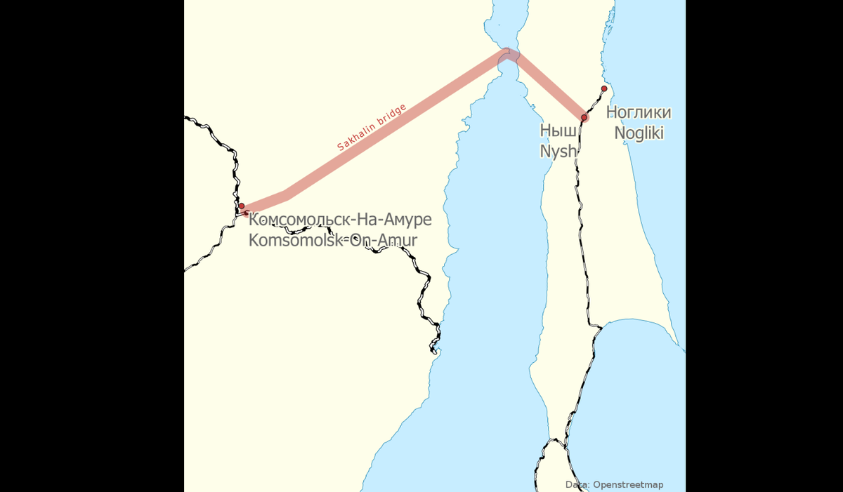 Условная схема Сахалинского моста