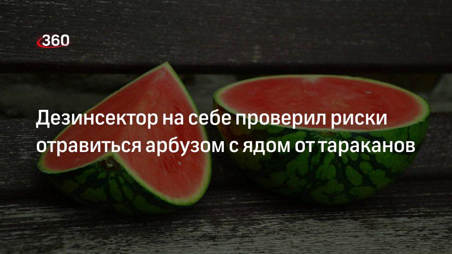 Дезинсектор на себе проверил риски отравиться арбузом с ядом от тараканов