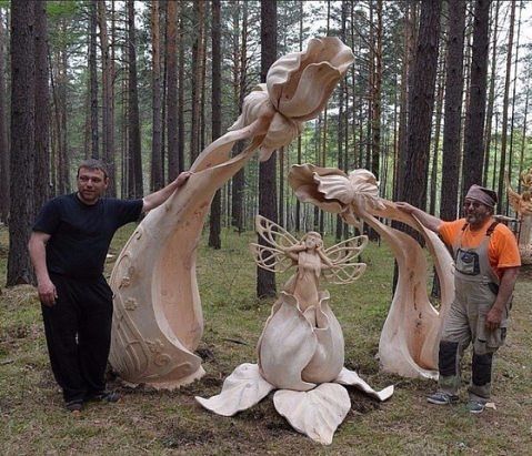 Эти 2 мастера за 10 дней из бревна сосны сотворили чудо! Давайте не будем равнодушными и поставим класс.